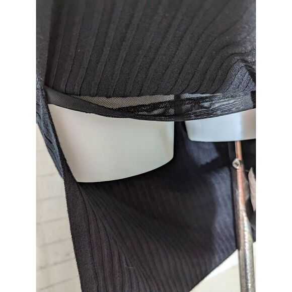 Jeannie Mai x INC Womens Knit Dress Long Sleeve Midi Cowl Neck Black Size PS NWT - Picture 5 of 6